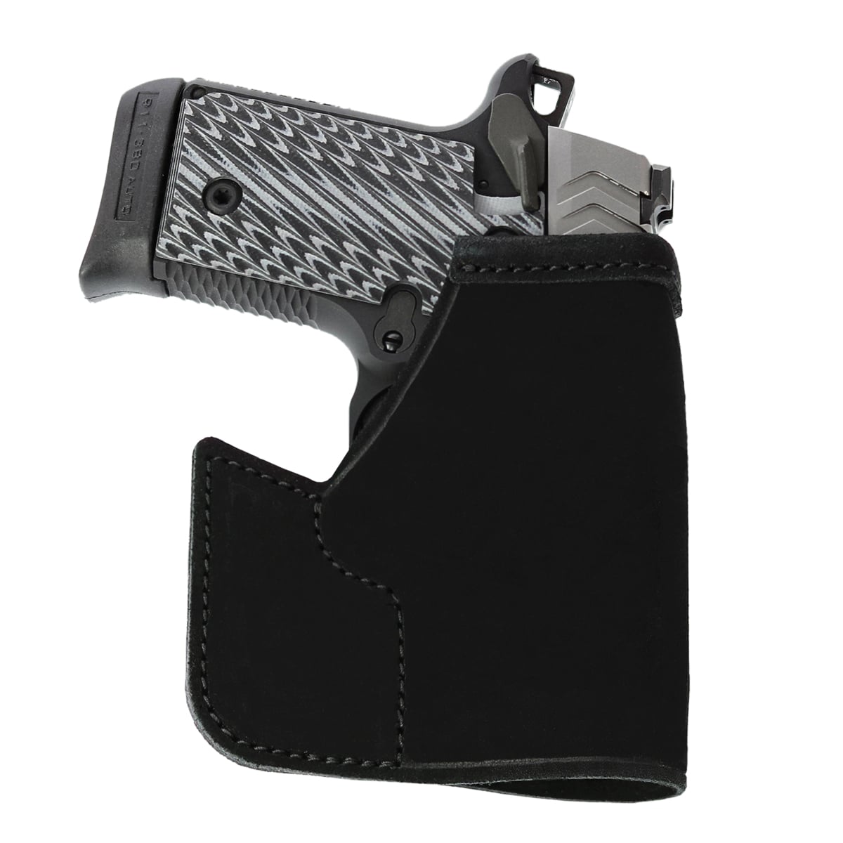 Galco Walther PPK/Walther PPK/E/Walther PPK/S Pocket Holster Ambidextrous Steerhide Leather, Black