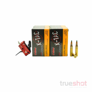 BUNDLE DEAL: TriggerTech Diamond Short Two Stage Flat Drop in AR-15 Trigger and 200 Rounds of Ammo - PMC 5.56 62 Grain