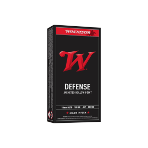 Winchester USA 10mm Auto 180gr Jacketed Hollow Point Brass Case 50 Rounds