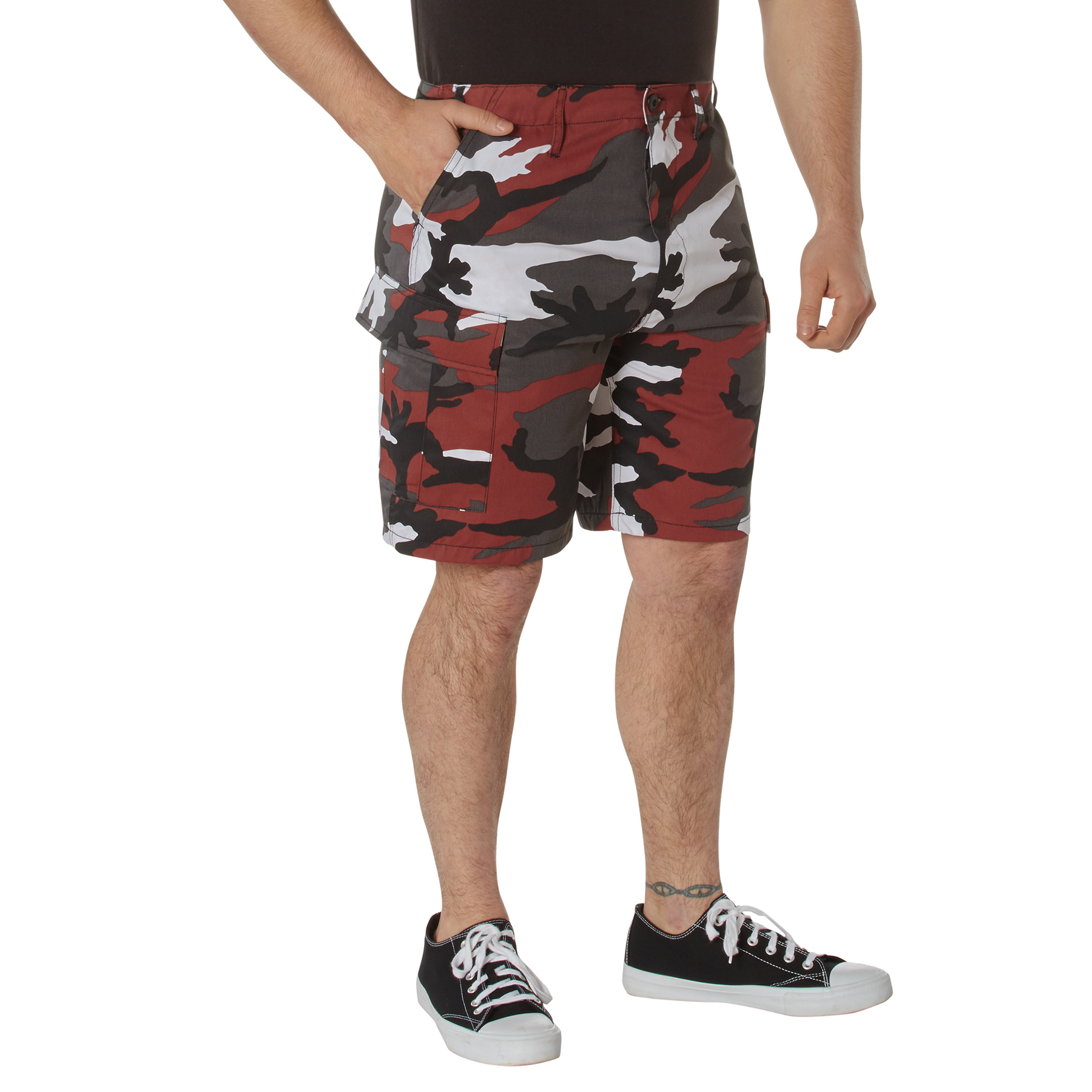 Rothco Colored Camo Bdu Shorts - Red Camo, Medium