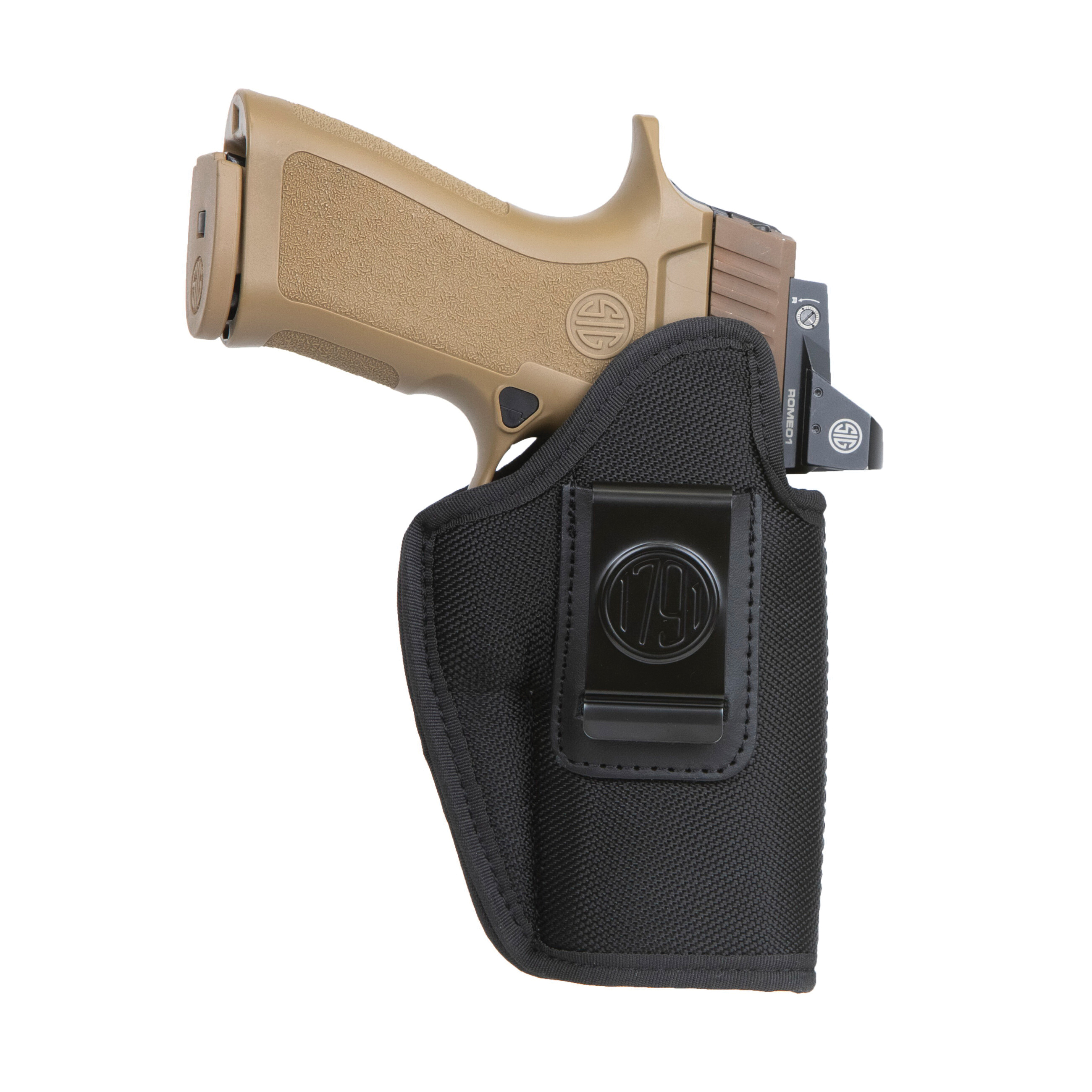 1791 Gunleather Premium Ballistic Nylon IWB Left Hand Holster Size 5, Black - PNIWB5BLKL