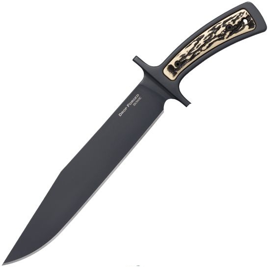 Cold Steel Drop Forged Fixed Knife Efficient Clip Point Blade in Bold Black - CS-36MK