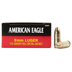 Federal AE9DP American Eagle 9mm Luger 115 gr Full Metal Jacket (FMJ) - 50rd Box
