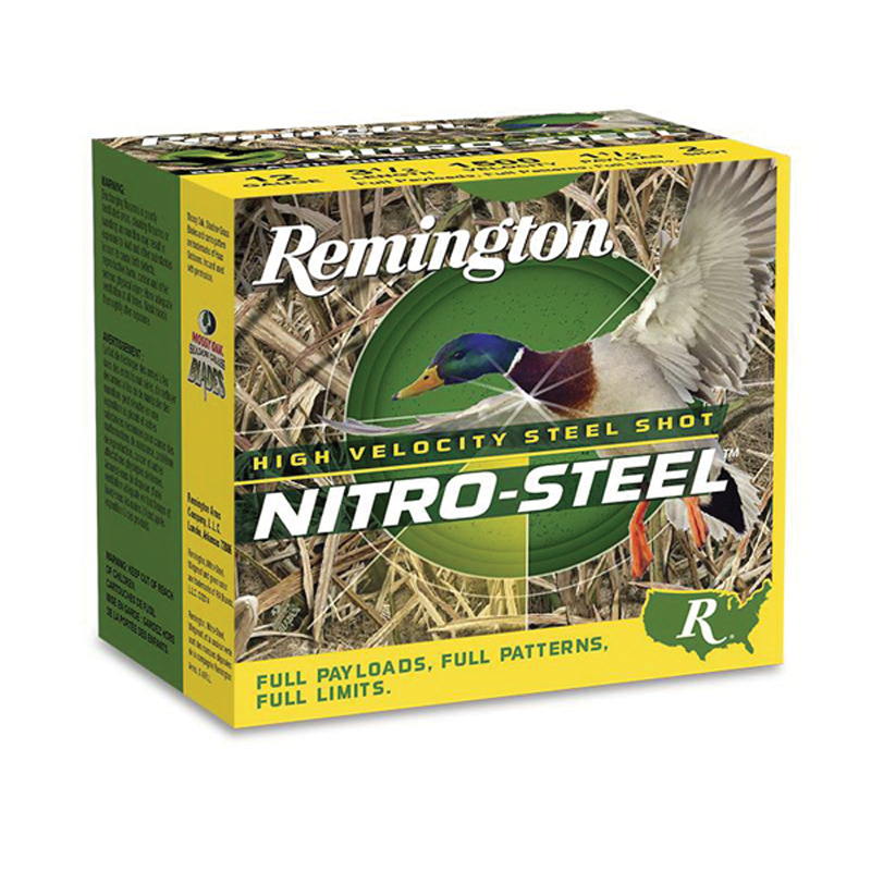 Remington Nitro-Steel Hi-Velocity Magnum Load Shotshell 12ga 2-3/4″ 1-1/4 oz #2 1275 fps 25/ct - No Credit Card Fees - Low, flat rate shipping