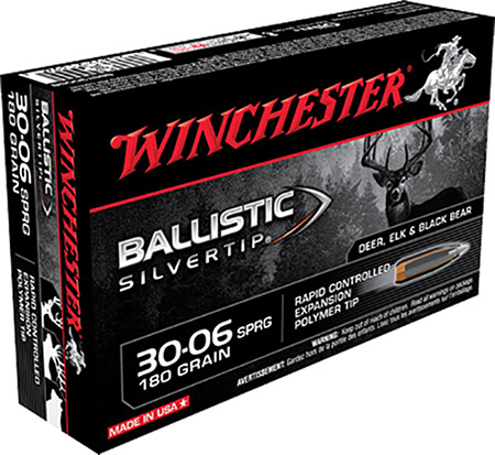 Winchester 30-06 180gr Basllistic SilverTip Rifle Ammunition 20rds -  SBST3006B