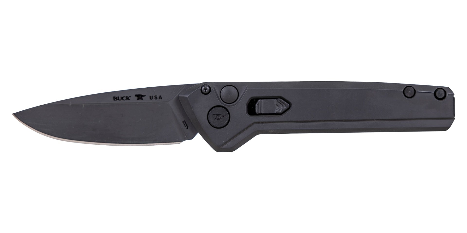 Buck Deploy Auto Folding Drop Point Knife, Blackout - 0838BKS-B