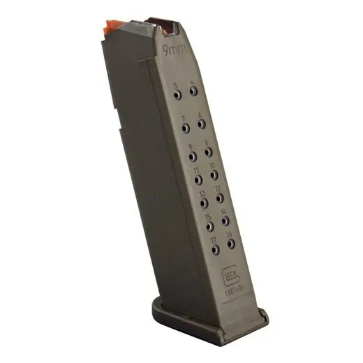 Glock Gen5 Factory Magazine G17 G17L G19 G26 G34 9mm Luger - OD Green 17/rd (Pkg)