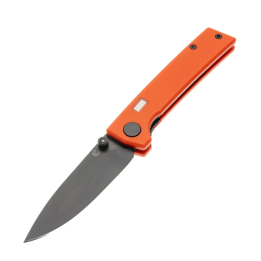Glow Rhino Fermi Knife - Blaze Orange Scales Black Thumbstud