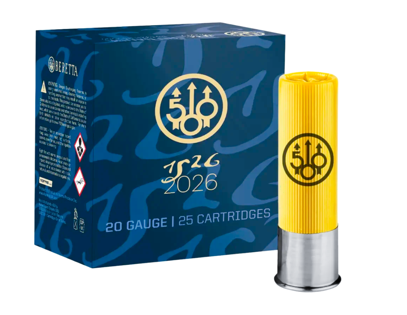 Beretta 500th Anniversary Limited Edition 20 Gauge 2-3/4" #8 Shot 1oz Shotshells, 25Rds