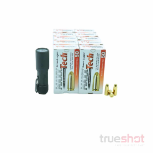 BUNDLE DEAL: Black Sig Sauer Foxtrot EDC Compact Flashlight and 500 Rounds of Ammo - Maxxtech 9mm 115 Grain