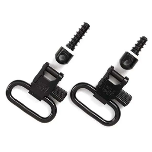 Uncle Mikes 13112 Standard Swivels Wood Screw Type  1 Bolt Black