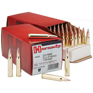 HORNADY Custom 223 Rem 55gr Spire Point Brass Training Ammunition | 50 Rounds