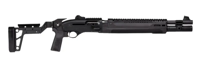 Langdon Tactical Tech LTT1301HBCFBLK Beretta 1301 3" 7+1 18.50" Black Heat Shield Barrel, Black Anodized Aluminum Receiver, Black Chisel Folding Synthetic Stock, Beretta Patrol Forend