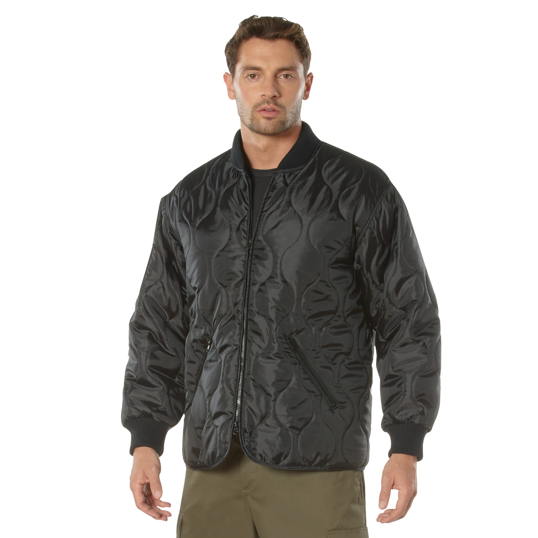 Rothco Concealed Carry Quilted Woobie Jacket - Black, Small