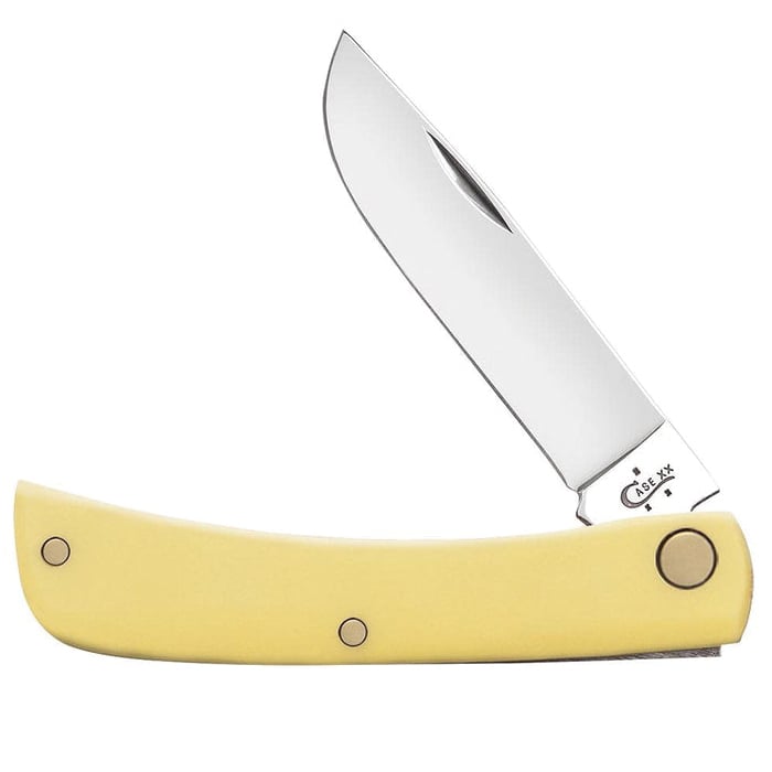 Case Sod Buster Jr Skinner Pocket Folding Knife, Yellow - 00032
