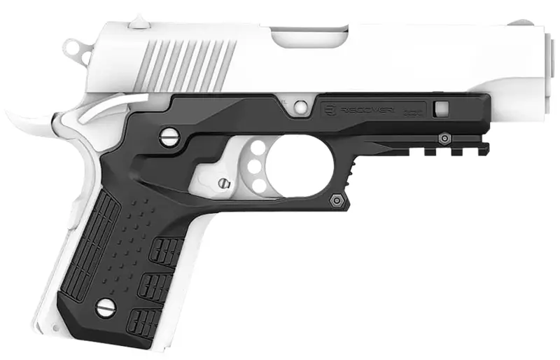 Recover Tactical CC3C-01 Grip Rail System Black Polymer Picatinny for Compact 1911