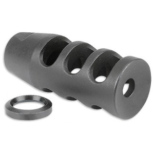 Midwest Industries MIARMB1 AR Muzzle Break  5.56x45mm NATO 1/2-28 tpi Black Phosphate Steel