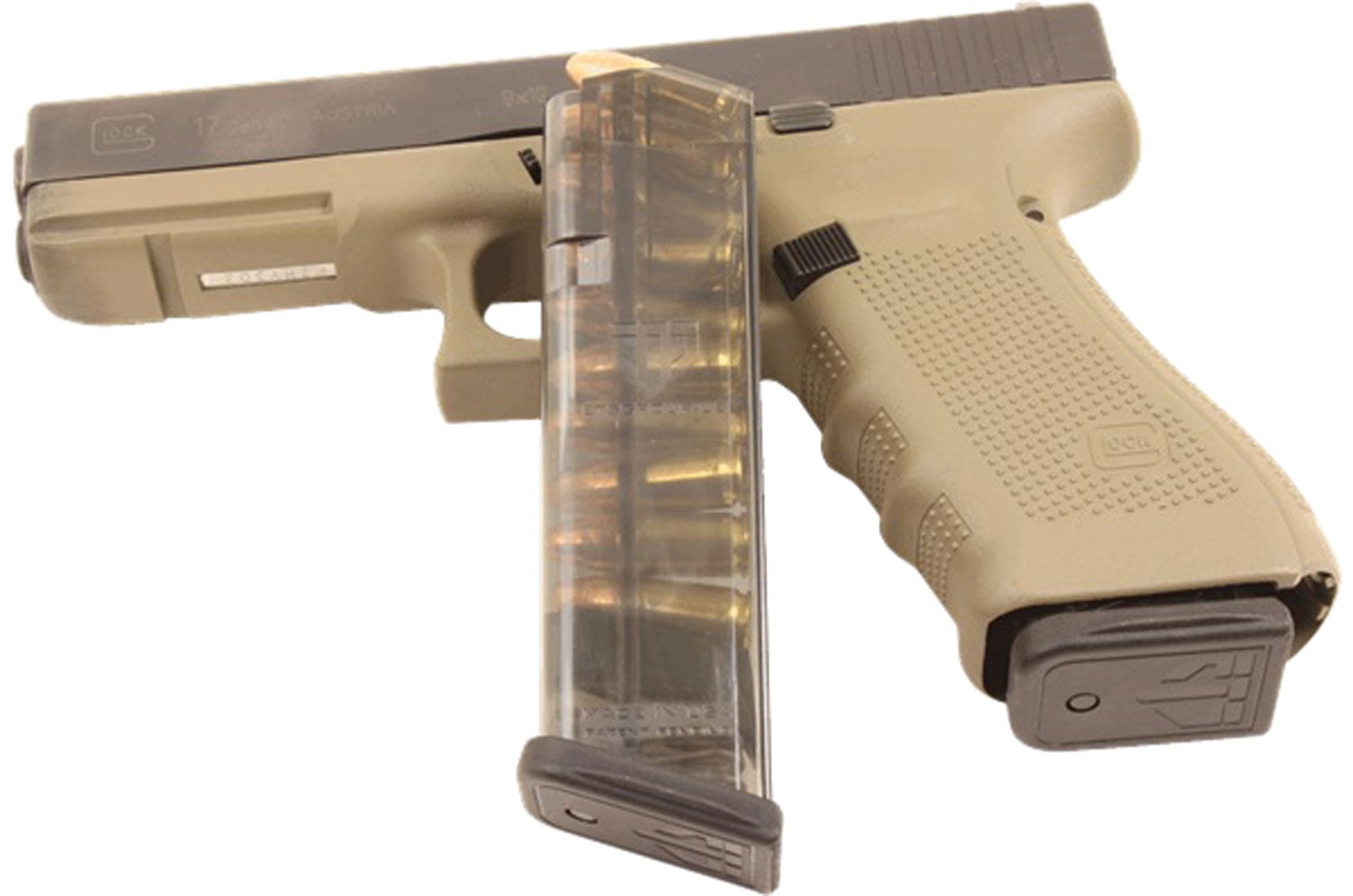 ETS 10 Round 9mm Glock 17/18/19 Detachable Magazine, Clear - GLK-17-10