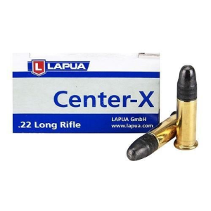 Lapua Center-X Rimfire Ammunition .22 LR 40 gr LRN  1073 fps 50ct