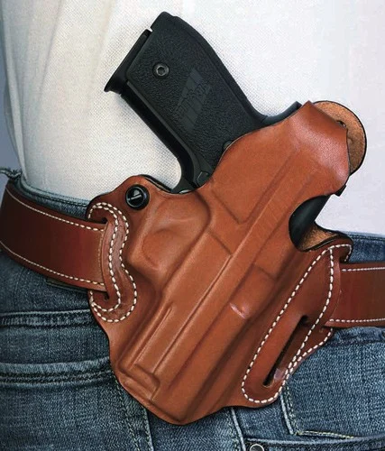 DESANTIS THUMB BREAK SCABBARD - RH OWB LEATHER M SHLD 9 TAN