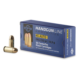 Prvi Partizan PPU Handgun Line .45 ACP FMJ 230 Grain 50 Rounds