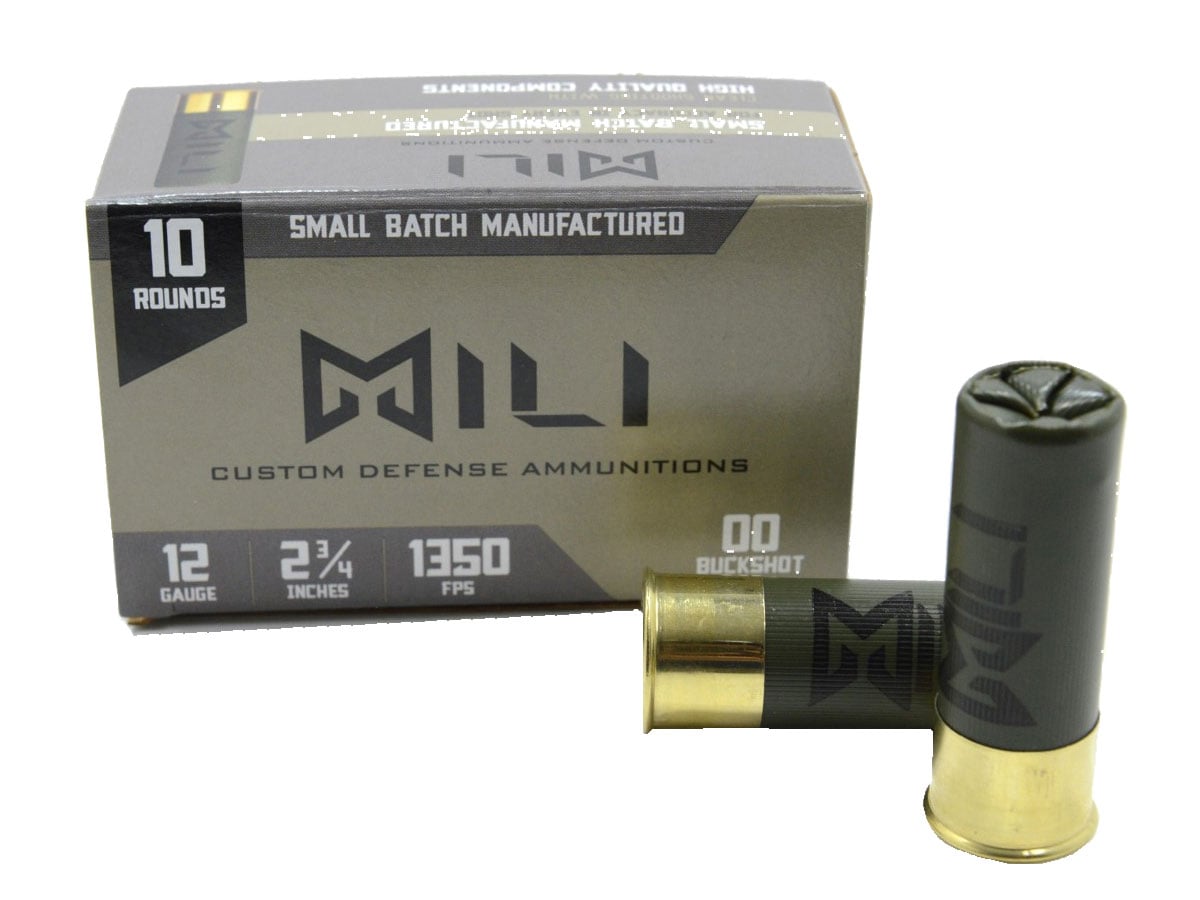 Mili Custom Defense Ammunition 12ga 00 Buck Shot, 2 3/4" - 10rd Box - M12-00-BUCK