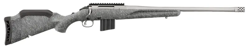 Ruger 46907 American II Full Size 400 Legend 5+1 20" Cobalt Cerakote Spiral Fluted Threaded Barrel Alloy Steel Receiver w/Picatinny Rail, Gray Splatter Adj LOP Synthetic Stock