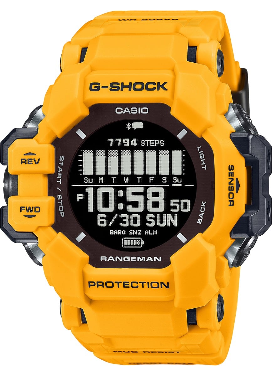 Casio G-Shock Rangeman Digital Wrist Watch, Yellow - GPRH10009