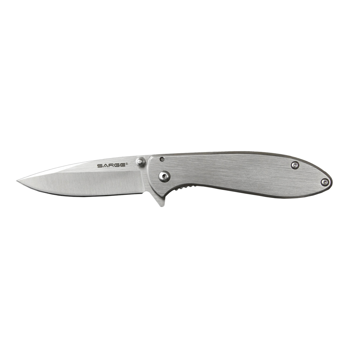 Sarge Knives Hawk Folding Knife Clip Point, Chrome