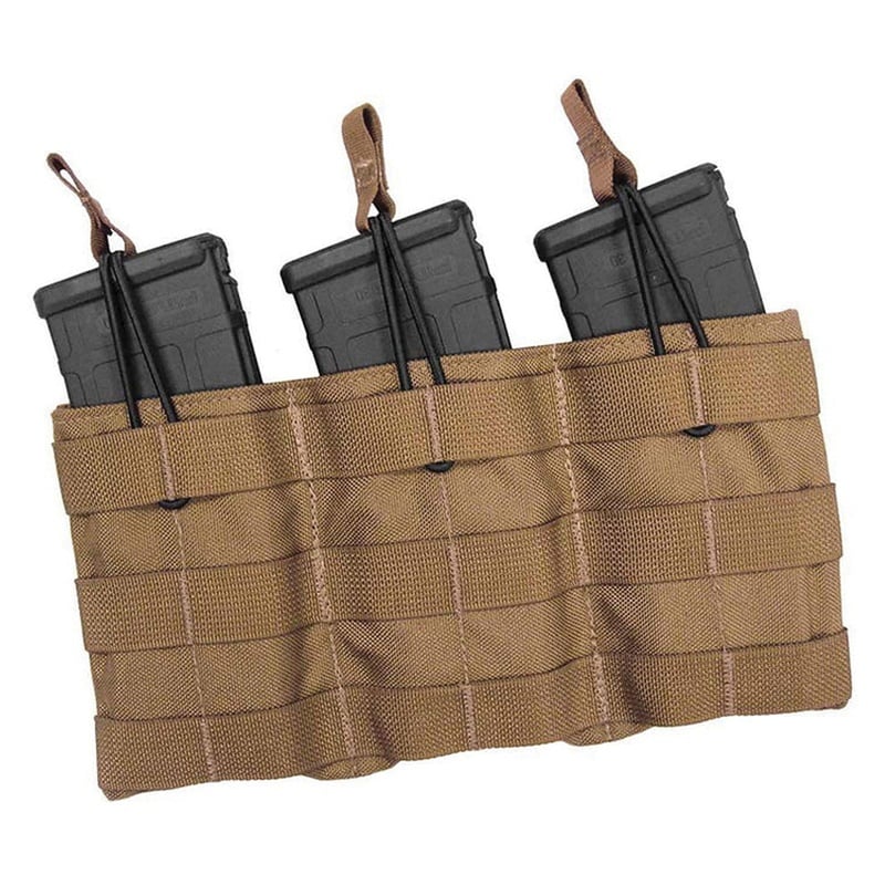 TAC SHIELD 1000D Nylon Triple Speed Load Rifle Magazine Pouch, Coyote - T3508CY