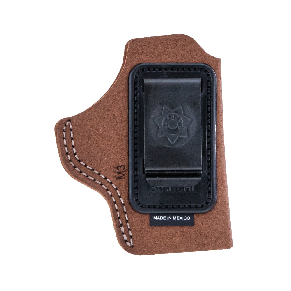 Bianchi Model 6 Springfield Armory XDS IWB Holster RH Leather SZ 15, Rust Suede