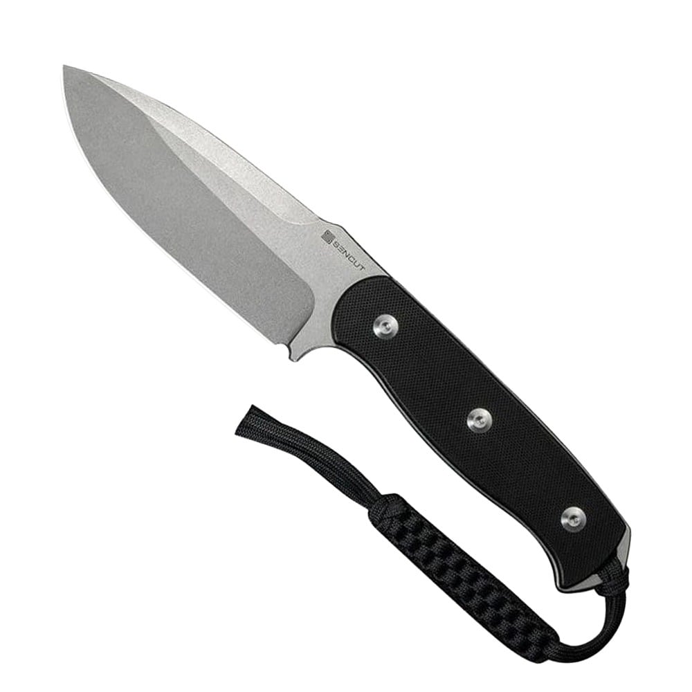 SENCUT Toxodon Fixed Blade Drop Point Knife, Black - S24036-1