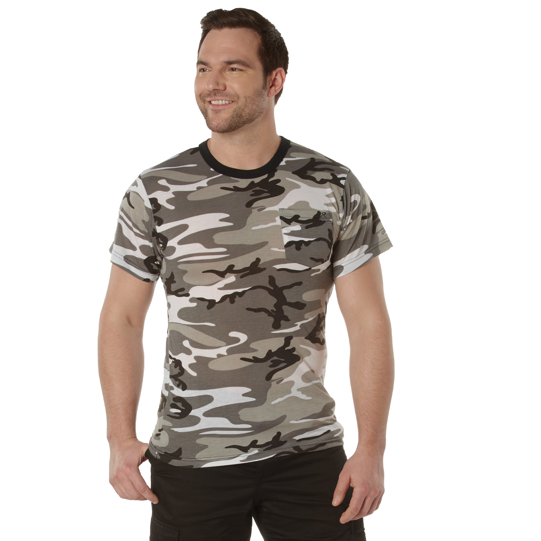 Rothco Moisture Wicking Pocket T-Shirt - City Camo, X-Large