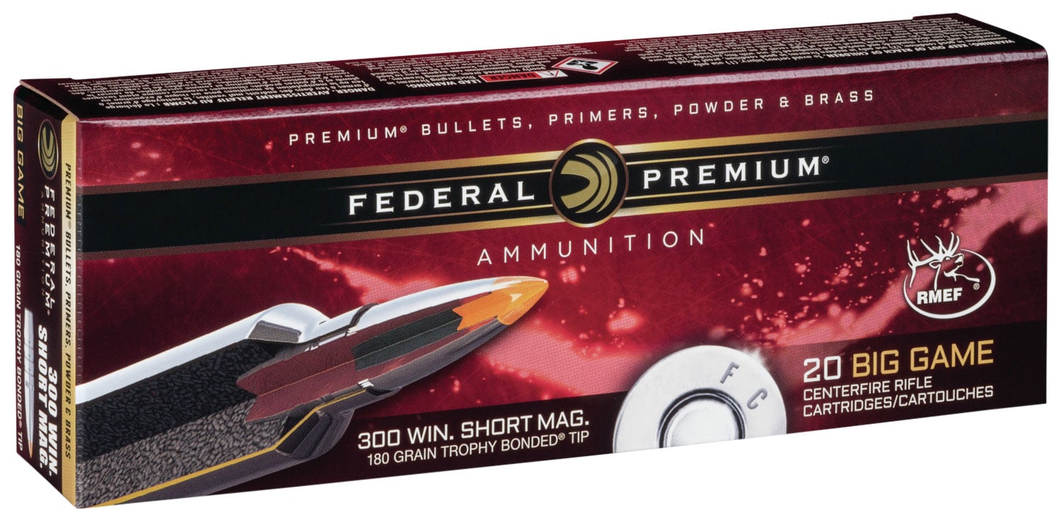 Federal Premium 180 gr Trophy Bonded Tip .300 WSM Ammo, 20/box - P300WSMTT1