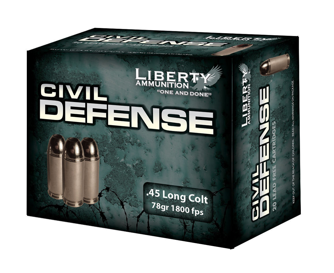 Liberty 45 Colt 78gr HP Civil Defense Ammunition 20rds - LA-CD-45-031