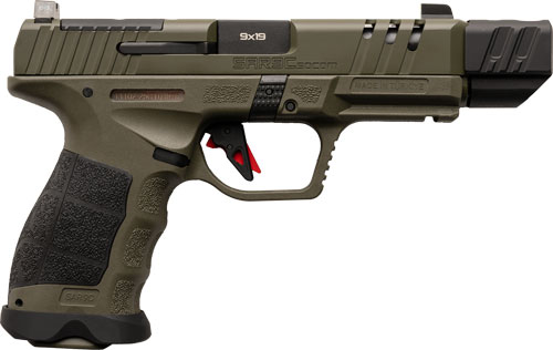 SAR SAR9 Compact SOCOM 9mm Pistol, 4.7" Barrel, Green