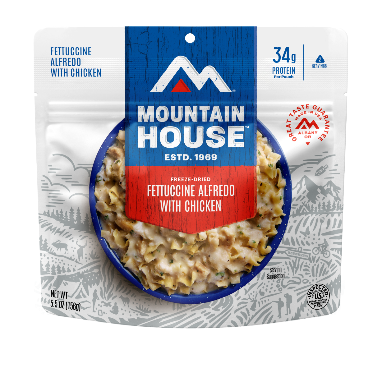 Mountain House Freeze Dried Fettuccine Alfredo w/ Chicken - 55178