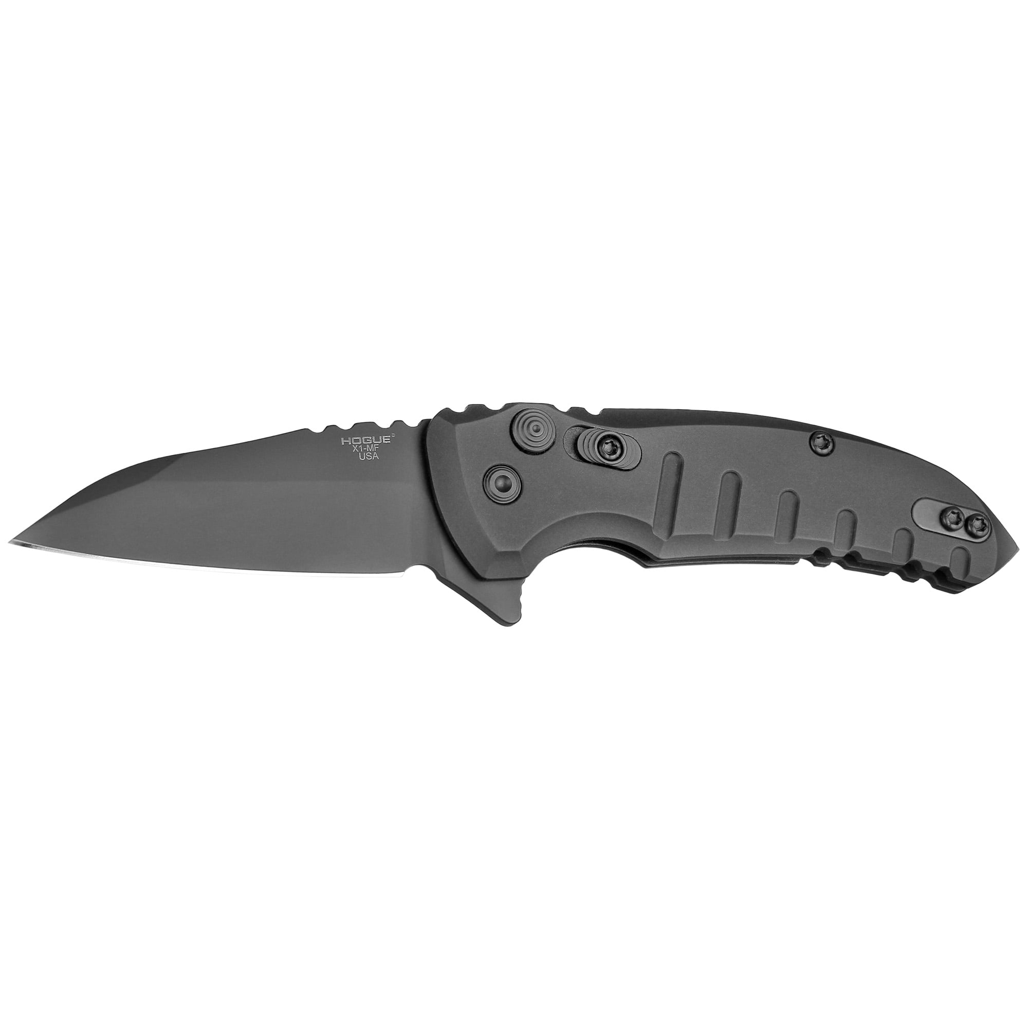 Hogue X1-Microflip 2.75" Wharncliffe Folding Knife, Black - 24166
