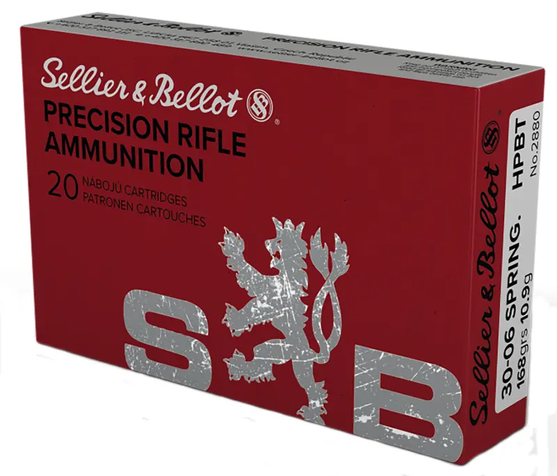 Sellier Bellot SB3006D Rifle 30-06Springfield 168gr Hollow Point Boat Tail 20 Per Box/20 Case