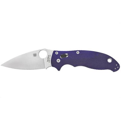 Spyderco Manix 2 CPM S110V Plain Edge Folding Knife, Dark Blue - C101GPDBL2