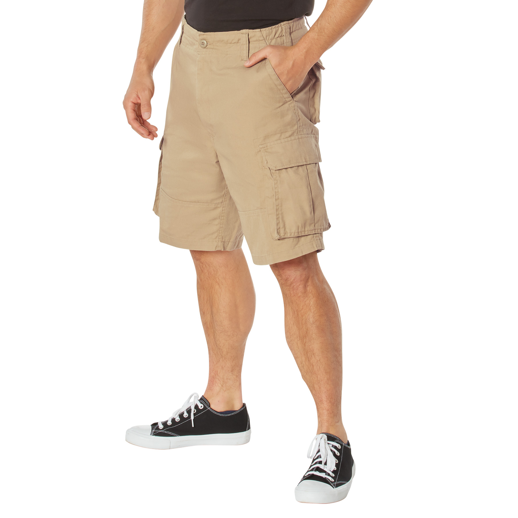 Rothco Vintage Paratrooper Cargo Shorts - Khaki, Medium