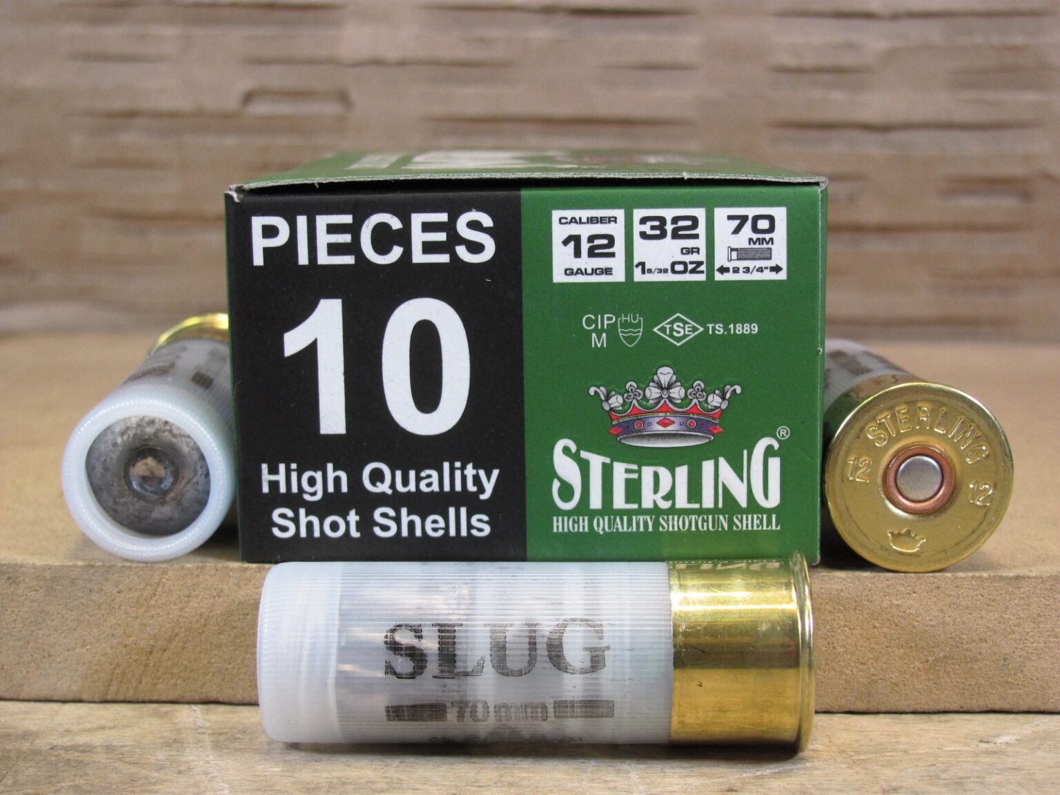 10 Round Box – 12 Gauge 2.75 Inch Rifled Slug Big Game Turkish Ammo Made by Sterling
