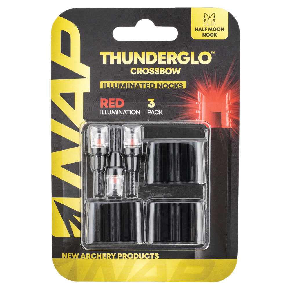 NAP Thunderglo Lighted Nock, Red Pack of 3