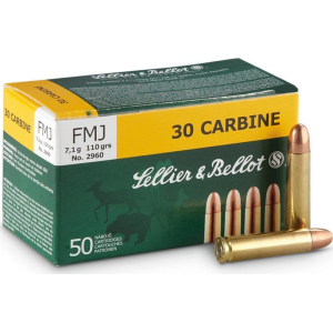 Sellier & Bellot .30 Carbine 110 GR FMJ Ammunition - 50rd Box