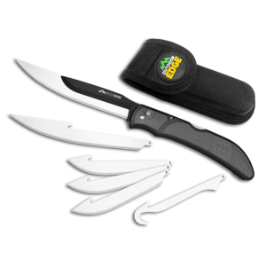 Outdoor-Edge Outdoor Edge RazorBone Replaceable Blade Folding Knife with Boning, Drop-point, and Gutting Blades