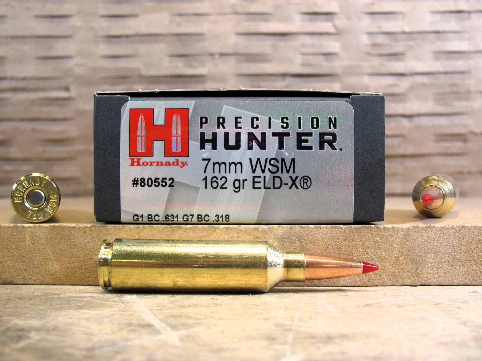 200 Round Case – 7mm WSM 162 Grain ELD-X Hornady Precision Hunter Ammo – 80552