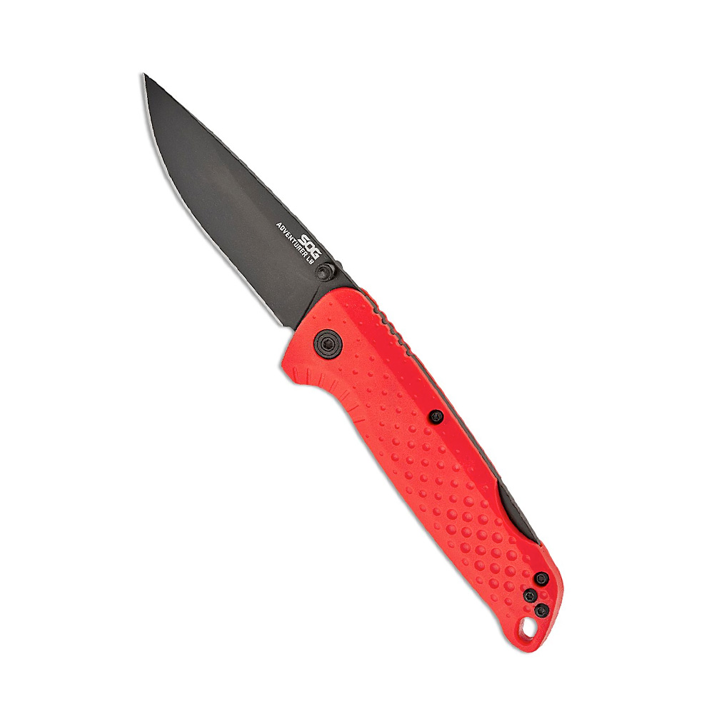 SOG Adventurer LB 3.5" Blade Folding Knives, Red / Black