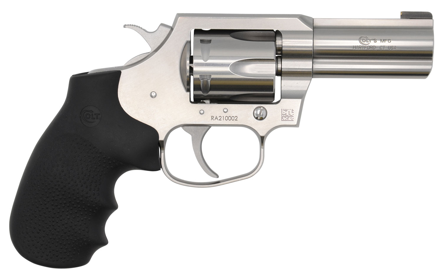 Colt King Cobra 357 Magnum 6 Round Revolver, Brushed Stainless - KCOBRA-SB3BB