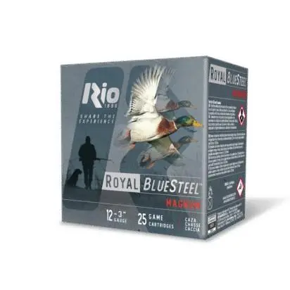 Rio Royal BlueSteel Magnum High Velocity Shotshells 12ga 3" 1 1/5oz #3 25/ct