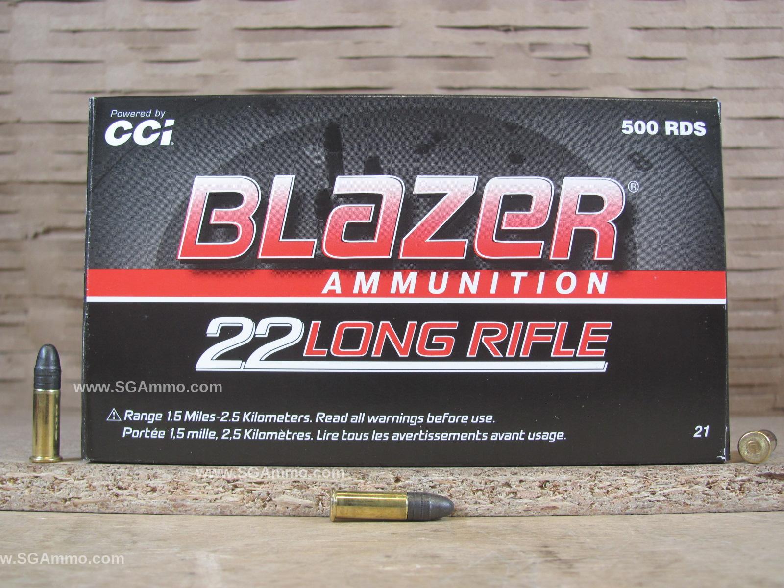 5000 Round Case – 22 LR CCI Blazer 40 Grain Lead Solid High Velocity Ammo – 0021